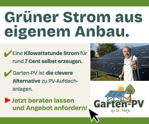 Garten-PV - Grüner Strom aus eigenem Anbau.
