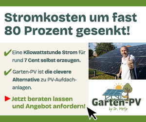Garten-PV - Stromkosten um fast 80 Prozent gesenkt