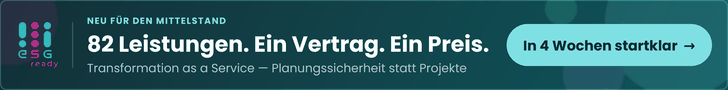 82 Leistungen. Ein Vertrag. Ein Preis. Transformation as a Service - Planungssicherheit statt Projekte