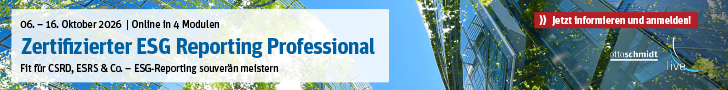 Zertifizierter ESG Reporting Professional. Fit für CSRS & Co. - ESG-Reporting souverän meistern.