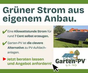 Garten-PV - Grüner Strom aus eigenem Anbau.