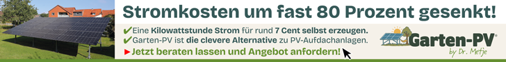 Garten-PV - Stromkosten um fast 80 Prozent gesenkt!