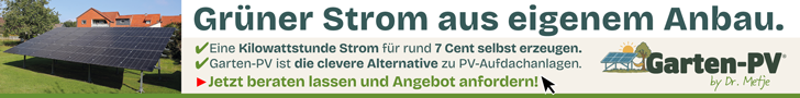 Garten-PV - Grüner Strom aus eigenem Anbau.