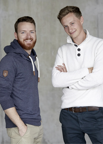 Die jungen Gründer Florian Pachaly und Fabian Eckert haben gut lachen: ihre Idee hat eingeschlagen. © RECUP