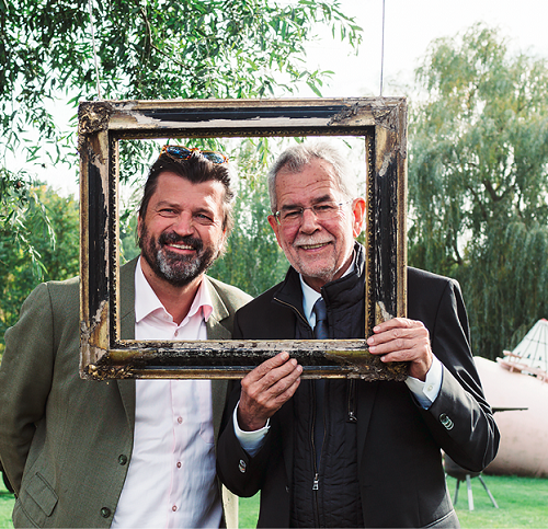 Präsident van der Bellen kommt nicht nur gerne in die 'Stadtflucht Bergmühle' er ist auch Schutzherr der ersten Wiener Woche der Würde © Stadtflucht Bergmühle