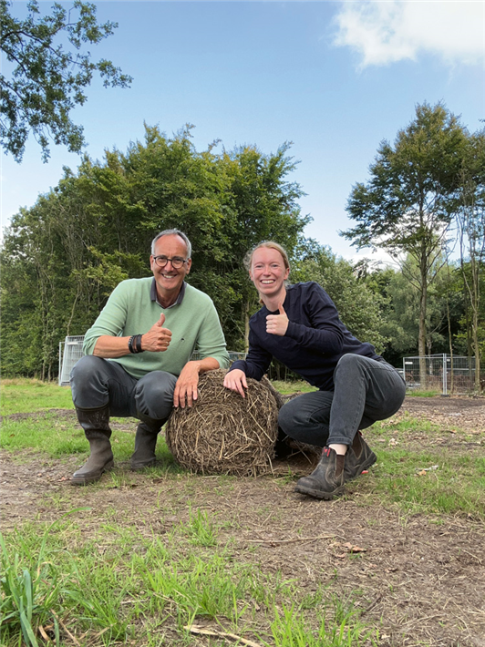 Partner*in in der Produktentwicklung: Jörg Baumhauer (re:natur GmbH) & Malena Rohwer (Schierbecker Handels GmbH & Co. KG) &copy; Malena Rohwer; Stiftung Naturschutz Schleswig-Holstein