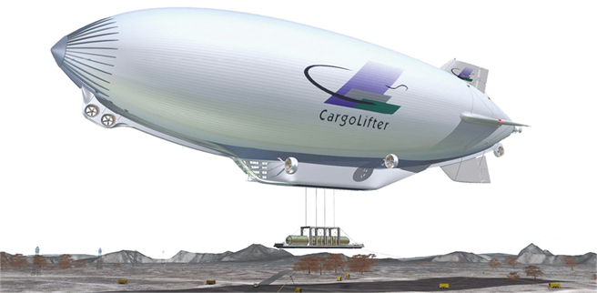 Das gigantische Luftschiffprojekt Cargolifter zerplatzte als riesige Investitionsblase am High Tech Himmel des letzten Jahrtausends und feiert seine Auferstehung im Visiball. © CargoLifter by PGA 