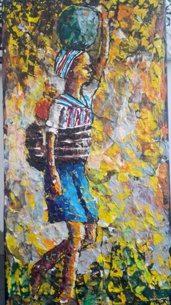 Mit seiner Kunst verfolgt Burthelezis zwei Ziele: der Jugend zeigen, dass man sich mit Kreativität und Beharrlichkeit aus der Armut befreien kann und auf das Problem Plastikmüll hinweisen. © Mbongeni Buthelezi