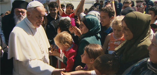 Nicht ohne Grund hat Papst Franziskus den Heiligen Franz von Assisi als seinen Namenspatron gewählt. Demut, Bescheidenheit sowie der Einsatz für die Armen und Schwachen sind seine Leitmotive. © 2018 CTV, Célestes, Solares, Neue Road Movies, Decia, PTS ART’s Factory