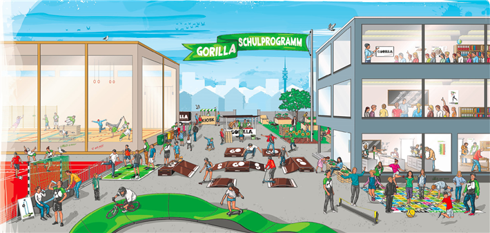 Die GORILLA Schule – für einen gesunden, nachhaltigen und inspirierenden Schulalltag. © GORILLA Deutschland gGmbH