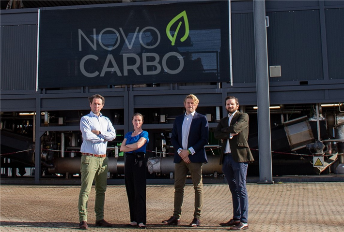 Das NovoCarbo Management-Team mit dem Geschäftsführer Caspar v. Ziegner (li.) © NovoCarbo GmbH