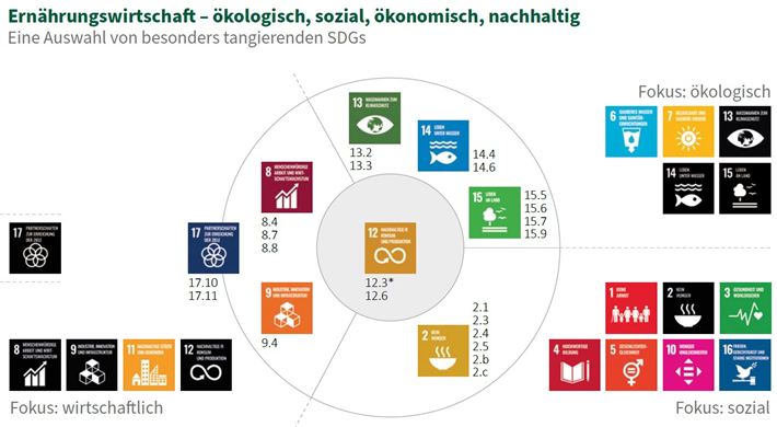 * Verknüpfungen zu weiteren SDGs in Abhängigkeit vom individuellen Einzelfall möglich | Grafik: © mkn 2021 / Jan 2023