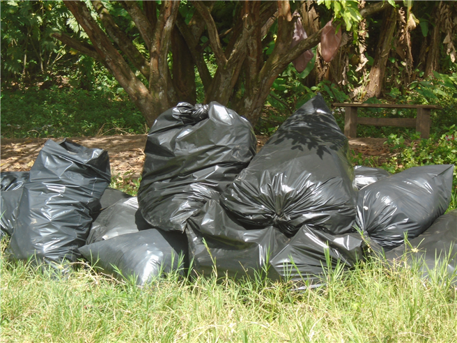 Der gesammelte Plastikmüll wird zu Kantenschutzleisten für Palettentransporte recycelt. Foto: HiPP