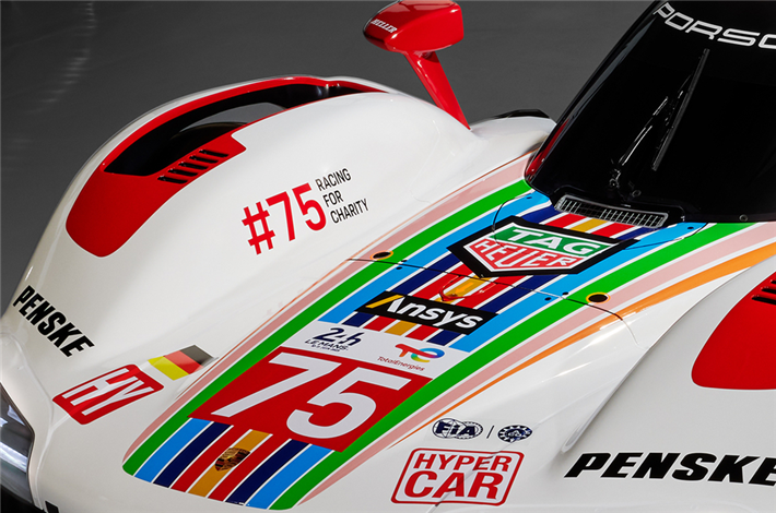 Porsche 963: Racing for Charity Logo am rechten Kotflügel © Porsche