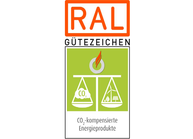 RAL Gütezeichen CO2-kompensierte Energieprodukte © RAL