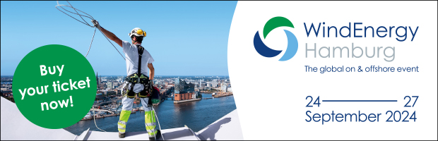 WindEnergy Hamburg. The global on & offshore event. 24.-27. September 2024. Buy your ticket now!