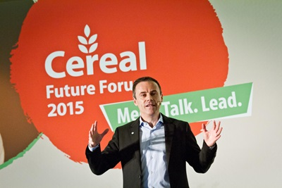 Liam Condon, Vorstandsvorsitzender von Bayer CropScience, auf dem Cereal Future Forum in Brüssel, Belgien. © Bayer CropScience AG