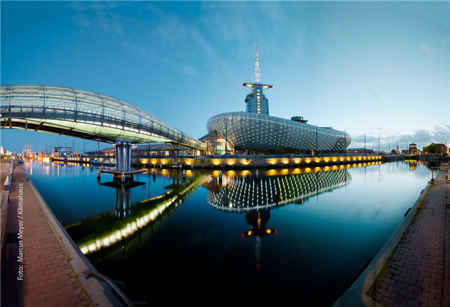 Das Klimahaus in Bremerhaven. Copyright: Marcus Meyer / Klimahaus Bremerhaven 8° Ost