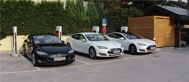 Tesla-Supercharger des Hotel Kaiserhof in Anif b. Salzburg © Hotel Kaiserhof 