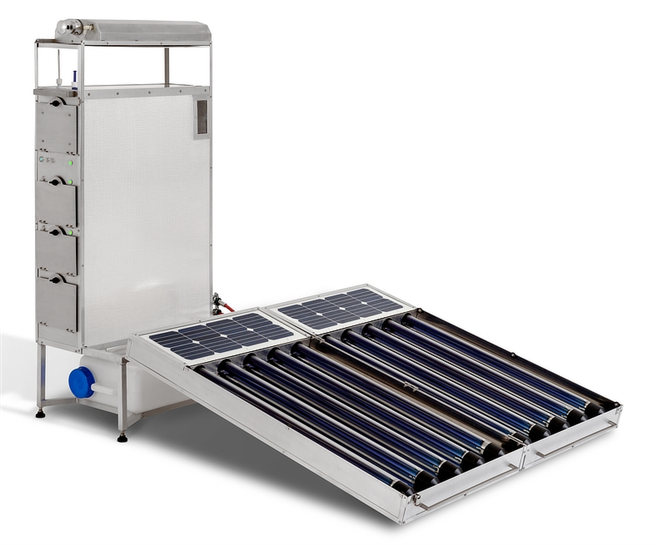 Der LifeShift Sterilizer wird durch Solarenergie und damit autark betrieben. Foto: NORMA Group.
