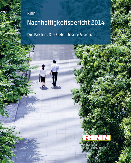 Der zweite Nachhaltigkeitsbericht von Rinn fasst die Fortschritte der Energiewende bei Rinn anschaulich zusammen. Bildquelle: Rinn Beton- und Naturstein GmbH & Co. KG
