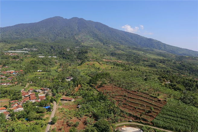 Blick über die Landschaft im Halimun Salak Nationalpark, West Java, Indonesien. © GLF