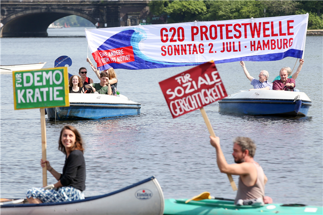 Bereits am vergangenen Wochenende nahmen die G20-Proteste mit der G20 Protestwelle Fahrt auf. © G20 Protestwelle