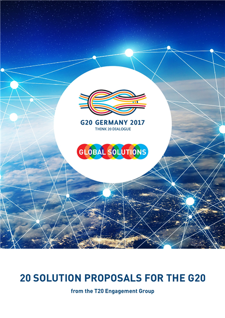 Die sogenannten T20 haben zentrale Herausforderungen für die G20 formuliert und Lösungsvorschläge entwickelt, die sie Ende Mai auf dem T20-Gipfel „Global Solutions' unter dem Leitmotiv „Recoupling the world' der Bundesregierung überreicht haben.