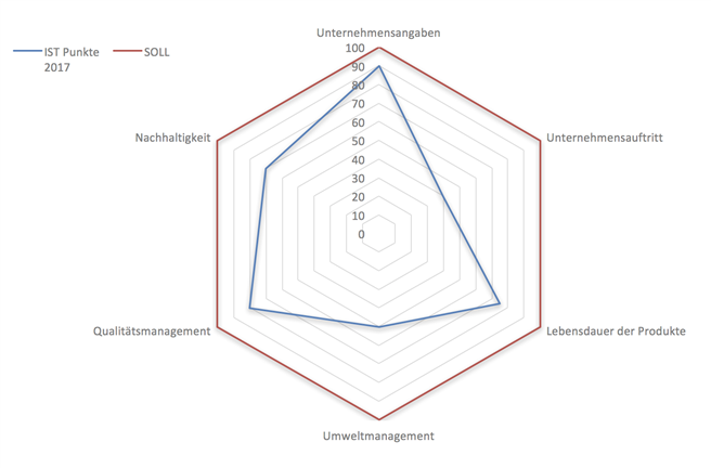 Das Gesamtergebnis wird durch ein Netzdiagramm dargestellt. © IWW