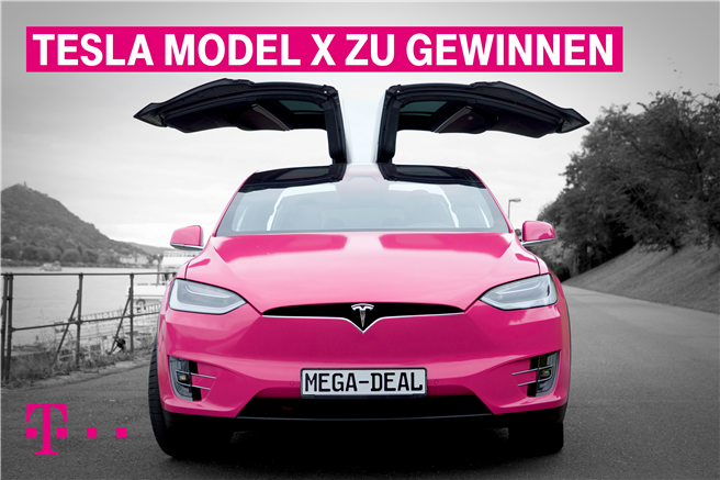 Anlässlich des UN-Weltklimagipfels verlost die Deutsche Telekom einen Tesla © Deutsche Telekom AG