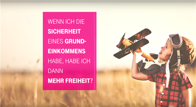 Grundeinkommen: Von der Endlichkeit der Arbeit und geschenkter Zeit. © Deutsche Telekom AG