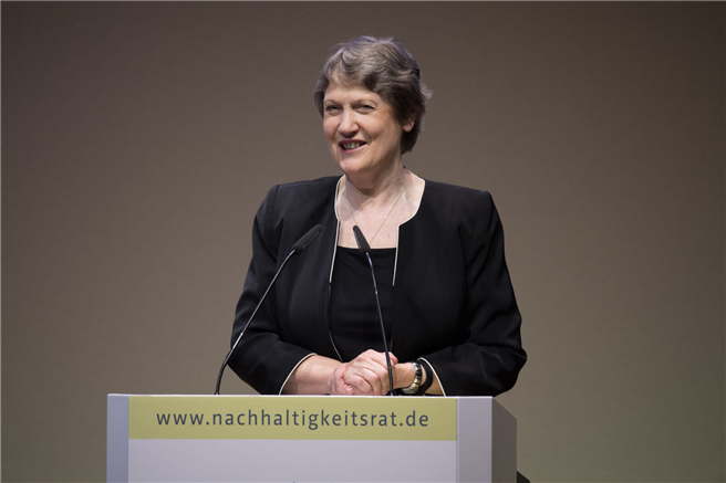 Helen Clark auf der 18. Jahreskonferenz des Rates für Nachhaltige Entwicklung am 04.06.2018, Foto: Ralf Rühmeier, © Rat für Nachhaltige Entwicklung (RNE)