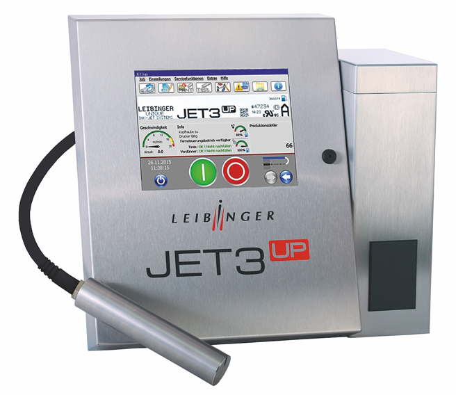 Der JET3up kommt ohne interne Lüftung aus. Mit 20 Watt verbraucht der CIJ-Drucker weniger Strom als die meisten Glühbirnen. © Paul Leibinger GmbH & Co. KG