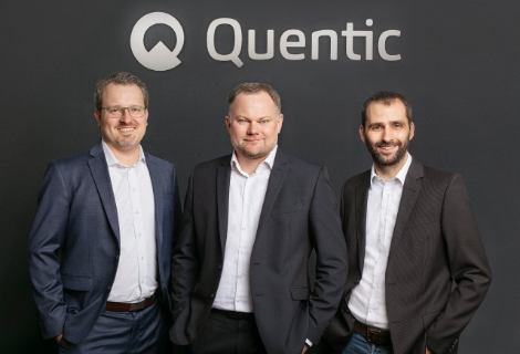 Die Quentic Gründer und Geschäftsführer (v. l. n. r.) Sebastian Mönnich (COO), Markus Becker (CEO) und Hardy Menzel (CTO) © Quentic