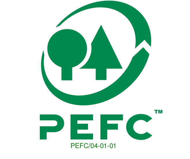Das PEFC-Siegel garantiert, dass Holz- und Holzprodukte aus nachhaltig bewirtschafteten Wäldern stammen.