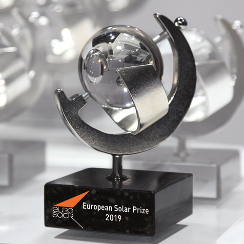 Der Europäische Solarpreis 2019 wurde in acht Kategorien vergeben. © EUROSOLAR