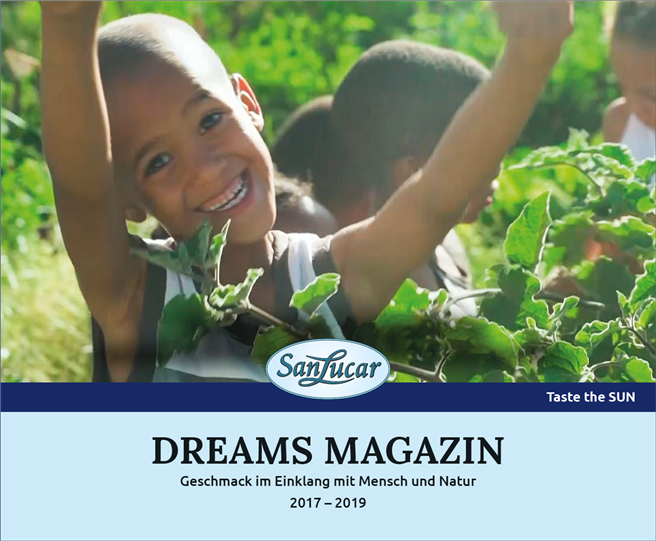 Das DREAMS Magazin von SanLucar wird am Stand des Unternehmens auf der Fruit Logistica (Halle 27, Stand C21) erhältlich sein. 
