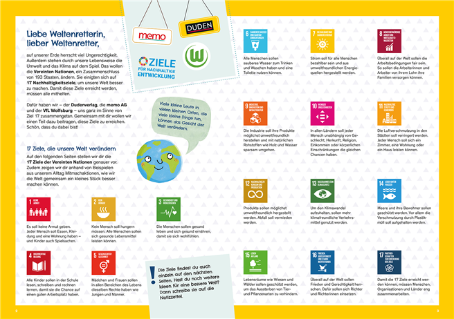 Als roter Faden im Heft dienen die 17 Ziele für eine nachhaltige Entwicklung der Vereinten Nationen. © memo AG