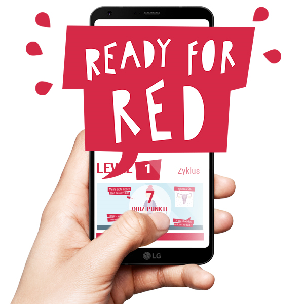 Die digitale Lernplattform zu Menstruation READY FOR RED ist auch am Handy zugänglich. © erdbeerwoche