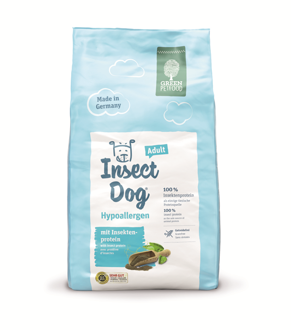 Das Alleinfuttermittel Insect Dog setzt mit Insekten auf eine alternative Proteinquelle, die eine nachweislich hilfreiche Lösung für Hunde mit Unverträglichkeiten sein kann. © Greenpetfood