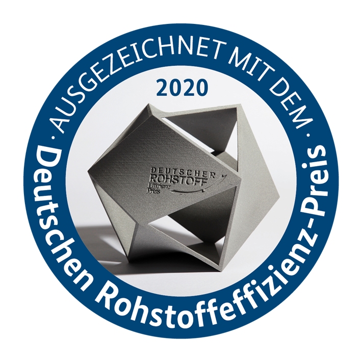Signet Deutscher Rohstoffeffizienz-Preis 2020 © Rinn Beton- und Naturstein GmbH & Co. KG