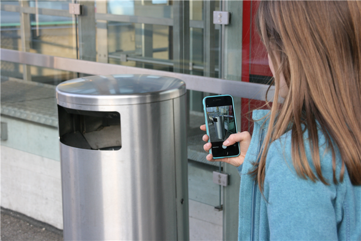 Nutzen Sie die App zum Beispiel, um bei Ihrem Spaziergang die nächste öffentliche Mülltonnezu finden. © The Fortunate Planet