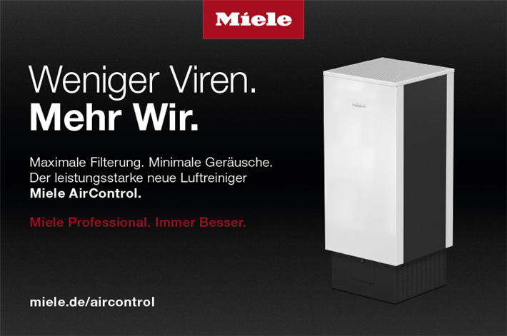 Die neuen mobilen Luftreiniger mit HEPA H14-Filter von Miele © Miele