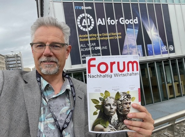 Unser Autor und KI-Experte Christoph Santner berichtet in diesem Newsletter und im nächsten forum-Heft ausführlich über die 'AI for Good'-Konferenz in Genf. © Christoph Santner