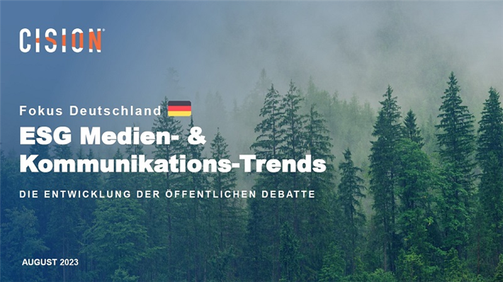 Die vollständige Medienanalyse 'ESG: Trends in der Berichterstattung in Deutschlands Medien' steht in deutscher und englischer Sprache mit Tipps für Unternehmen online zur Verfügung. © Cision