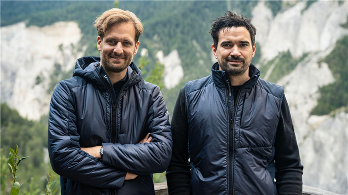 Dario Pirovino (l.) und Dario Grünfelder, die Gründer der Muntagnard AG. © Muntagnard