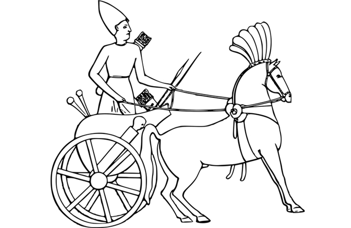 Der Wagenlenker: Bei Platon das Symbol der Vernunft, die Herr über die Begierden und Affekte (das Pferd) ist. © OpenClipart-Vectors, pixabay.com