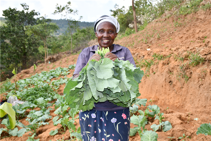 Ernteertrag einer Landwirtin in Kenia © Arche Nova e.v.
