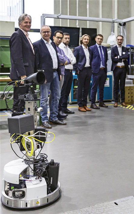 Autonomer Roboter zur Detektion von Druckluftleckagen © PTW, TU Darmstadt