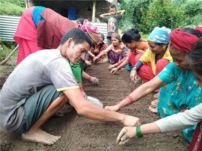 Training in klimaresistenter Landwirtschaft und Biodiversität in Nepal © SAHAS